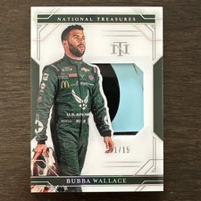 Bubba Wallace 2020 Panini National Treasures chapa 1/15 reliquia fuerza aérea