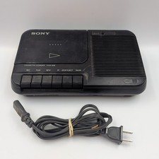 Sony TCM-818 Cassette Recorder Black Plug-In Tested Working - READ 