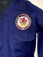 Rare British Railways Badged Zipped Navy Boiler Suit Overalls XXL 49-52" Chest