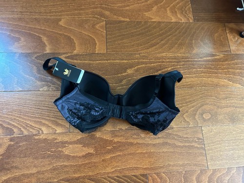 Sujetador con aros Wacoal 32G Lace Affair negro y lila púrpura floral nuevo con etiquetas - Imagen 6 de 11