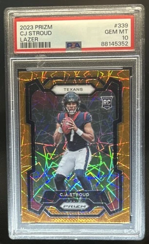2023 Prizm C.J. Stroud RC Lazer Rookie #339 Texans PSA 10
