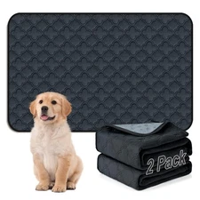 2 Pack 24x36 Inch Washable Pee Pads Reusable Pet Training Pads for Dogs