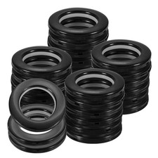 50pcs Curtain Grommets 1-5/7" 42mm ID Roman Curtain Rings Black