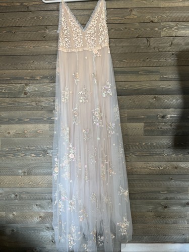 Damen Altard State Spitze Brautkleid Blumen Pailletten Größe Small Fee Prinzessin - Bild 3 von 13