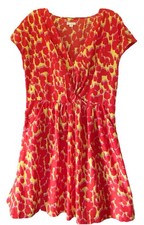 Gap Beautiful Cara Crossover Animal Print Faux Wrap Dress-14