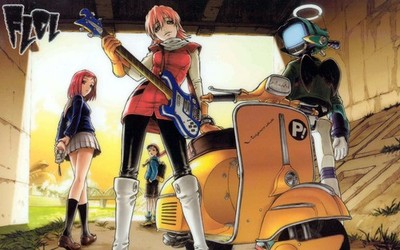Anime flcl haruhara haruko canti mamimi samejima nandaba Custom Gaming Mat Desk