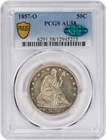 1857-O Liberty Seated Silver Half Dollar AU58 PCGS (CAC)