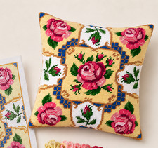 Cushion Needlepoint Kit Pillow DIY hand embro...