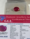 NATURAL EARTH MINED GGL CERTIFIED GEM TESTED HEATED OVAL RED RUBY 7.42 CTS. — photo 1