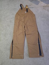 Carhartt Firm Duck Insulated Bib Men XXL Tall Loose Fit Brown OR4393M NWT