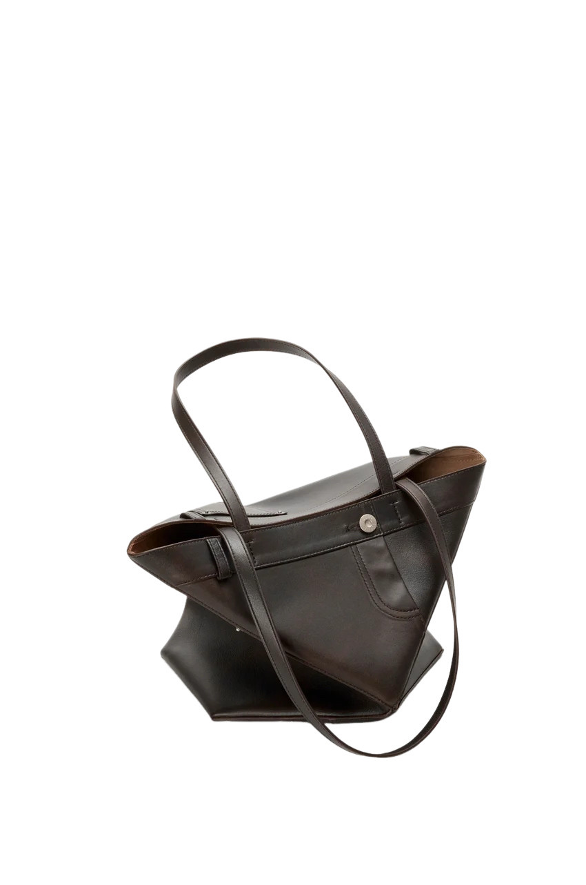 LOEWE Panta Medium Puzzle $3150 Vintage Brown Tote Bag New & Authentic image 3