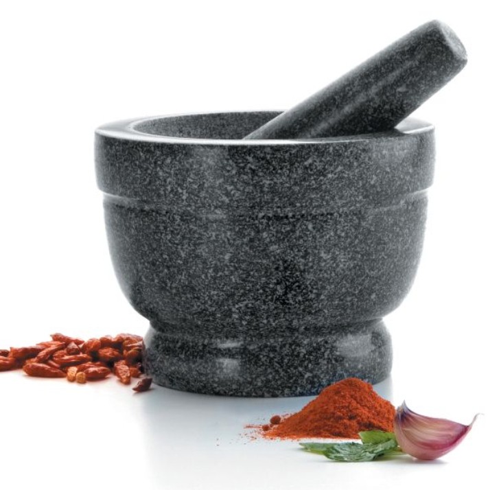 Mortier et pilon Lacor granit massif 16 cm haute densité 60516