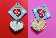 Care Bears Heart Shaped Acrylic Keychain Oil Charm Lot Collectible Set