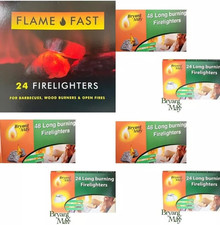 12 X Packs of 24 Bryant & May Long Burning Easy to Use Firelighters 2.67 per lighter