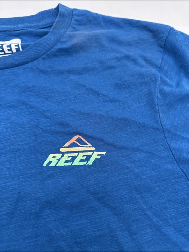 Reef T-Shirt Men Medium Graphic Print Logo Blue ..#23847 - Picture 2 of 12