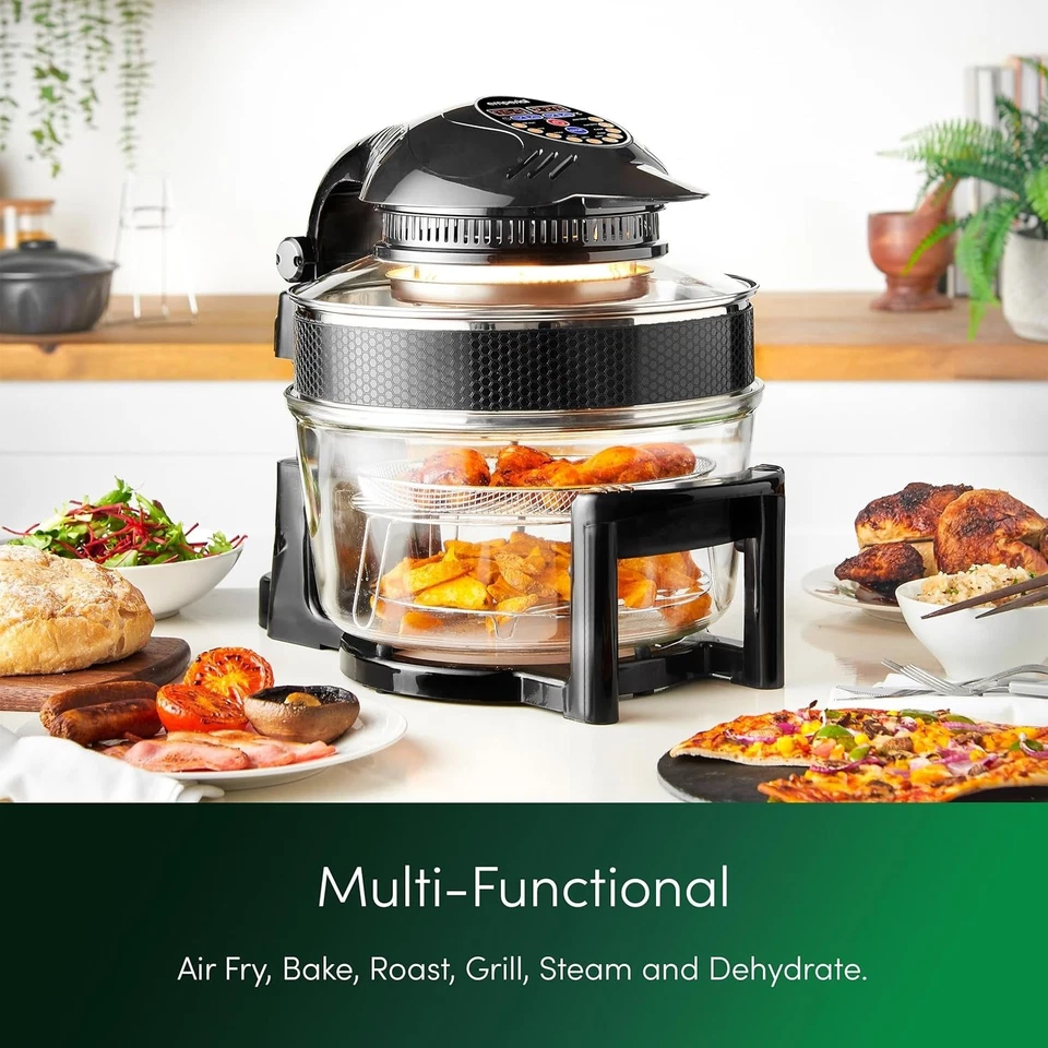 Emperial 17L Digital Halogen Konvektionsofen Herd Luftfritteuse Klappdeckel schwarz - Bild 2 von 4