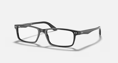 Ray-Ban Mens Rectangle Optical Frames Shiny Black Glasses 0RX5277 2000 52 140
