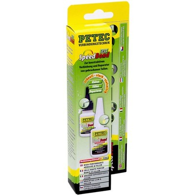 Petec SpeedBond Set Hochleistungsklebstoff & Filler 50g Kleber Klebstoff