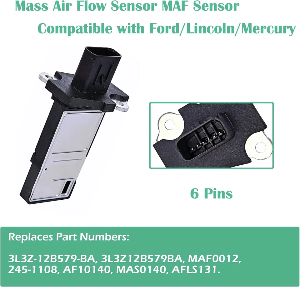 "Rich Mass Air Flow Sensor MAF Sensor Compatible with Ford Escape Expedition Exp - Изображение 4 из 4