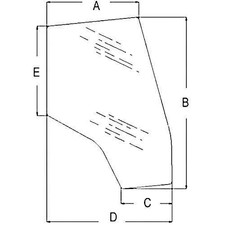 Cab Glass - Door Tinted Left Hand Fits Massey Ferguson 4245 4255 3902123m1