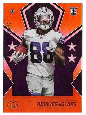 2020 Panini Rookies & Stars CeeDee Lamb Orange Rookie #120 Dallas Cowboys RC /99