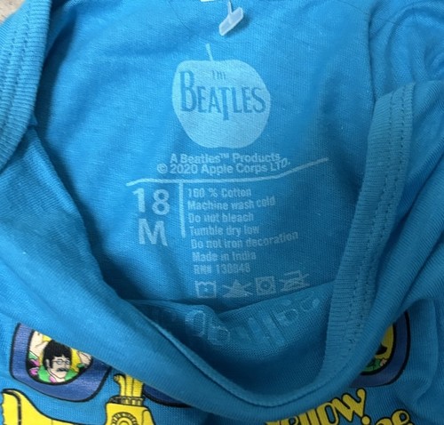 The Beatles Yellow Submarine Baby 18 Months Bodysuit Blue - Picture 6 of 6