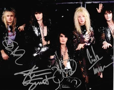 * WARRANT * signed 8x10 photo * ERIK, JERRY, STEVEN & JOEY * COA *