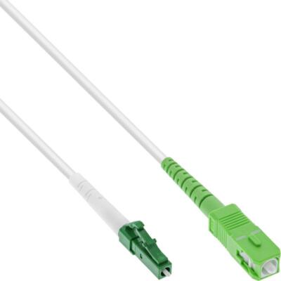 (1 EUR/m) Inline LWL Simplex FTTH Kabel LC/APC 8°-SC/APC 8° | 9/125µm 25m