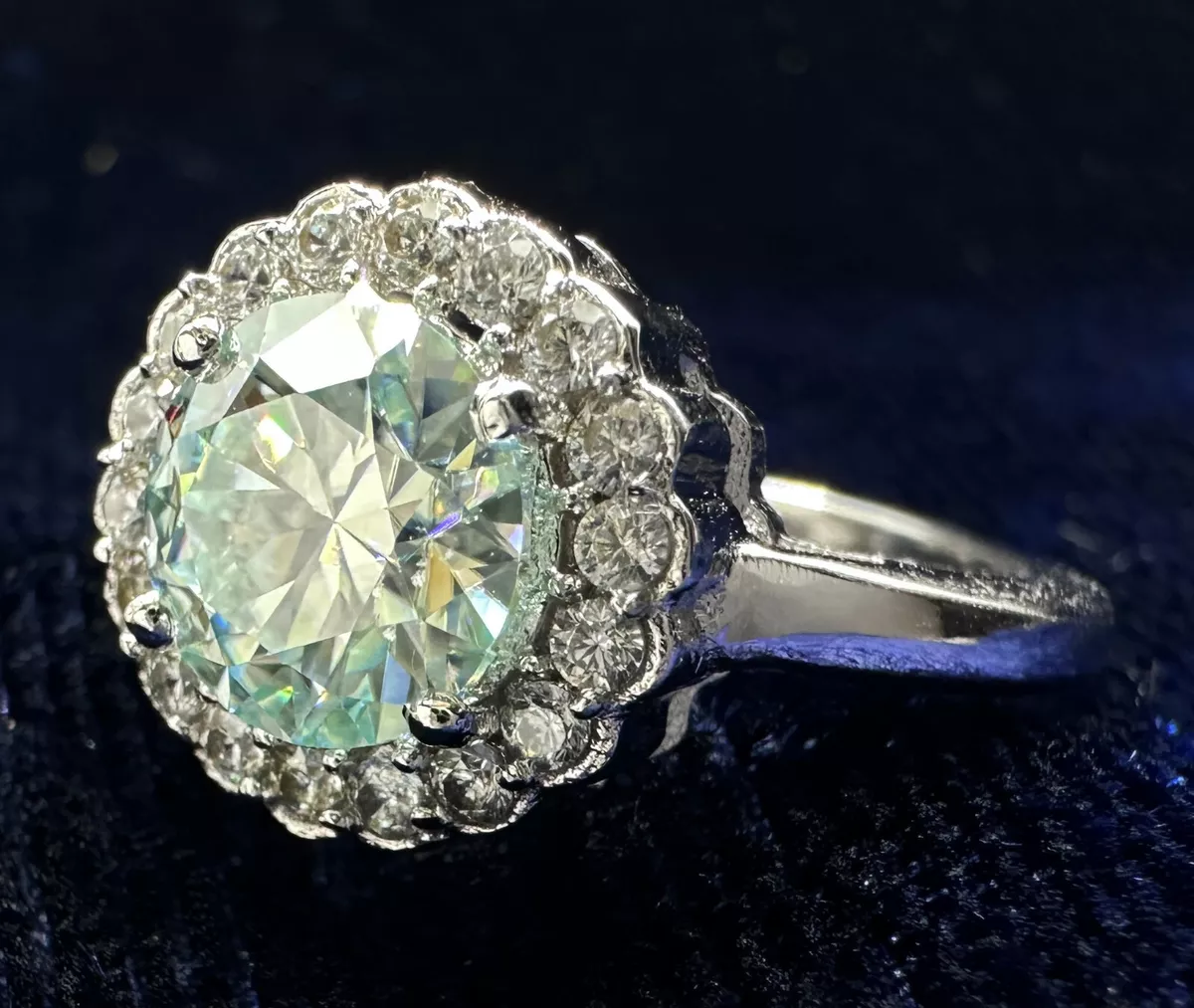 Ice blue deals engagement ring