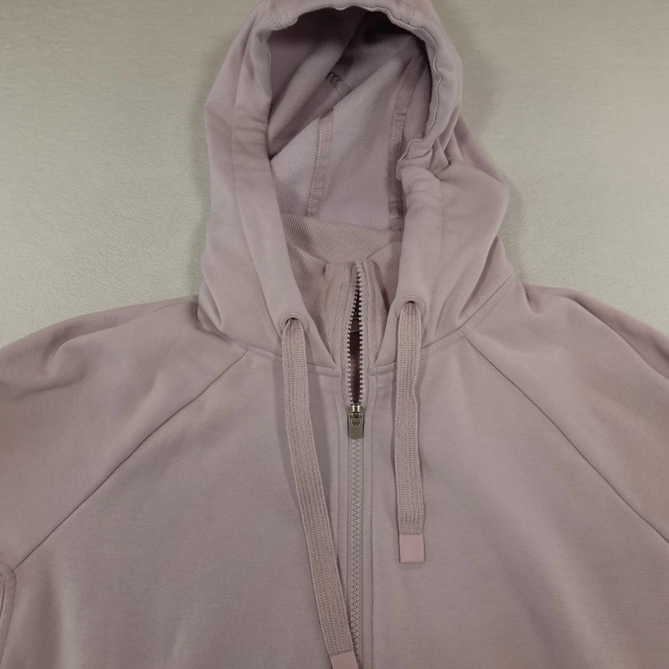 ATHLETA Women Jacket Triumph Luxe Shine Hoodie Full Zip L Activewear Pink Flaw - Image 2 of 4