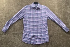 Hugo Boss Plaid Mens Dress Shirt Slim Fit Size 39-15.5 - Excellent
