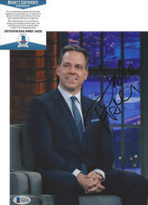 JAKE TAPPER - CNN THE LEAD TV NEWS HOST - SIGNED 8x10 PHOTO E BECKETT COA BAS