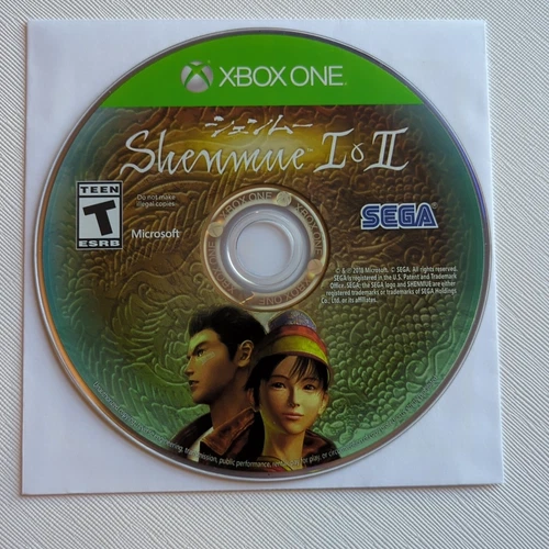Shenmue I & II - 1 and 2 (Microsoft Xbox One, 2018) Disc only! - tested