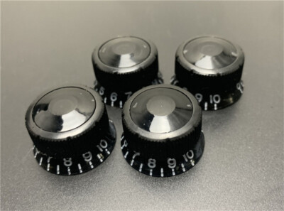 4 PCS Ibanez Genuine Sure Grip III Guitar Speed Volume Tone Knob - BLACK