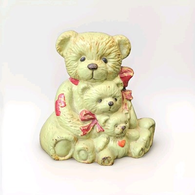 Vintage Teddybären Türstopper getragen schwer Gusseisen Türkeil tolle Patina Retro