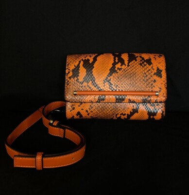 Topshop - Orange Snake Belt Bag