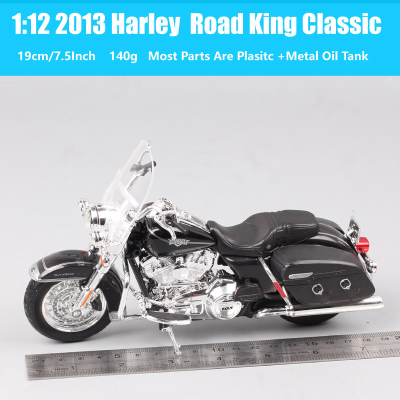 1/12 Maisto HD 2013 Harley FLHR Road King Classic Motorcycle