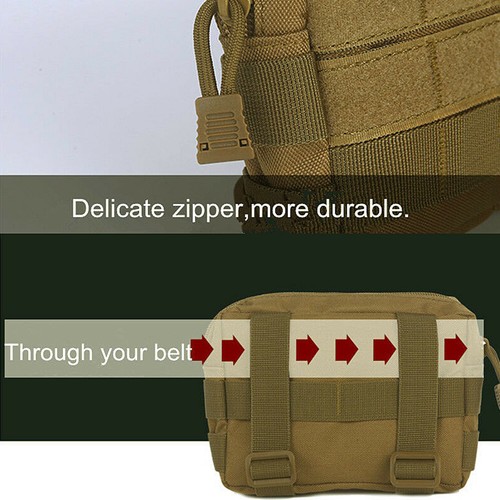Waterproof Tactical Molle Pouch Utility Tool Waist Pack Belt Bag Phone Pocket UK - Picture 7 of 15