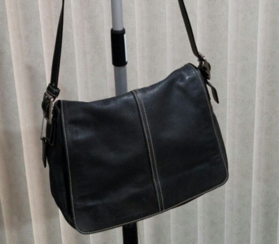 Coach Hampton Flap Shoulder Purse 9570 | eBay