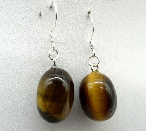 10 Pairs Natural Mixed Stone Egg Oval Reiki Chakra Healing Earrings Jewellery - Picture 10 of 12