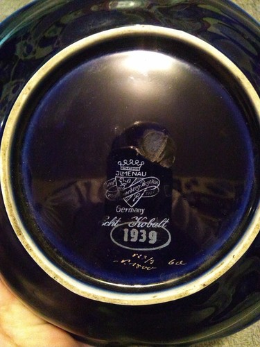 JLMENAU Graf Von Henneberg Echt Kobalt dish 1939 - Picture 6 of 11