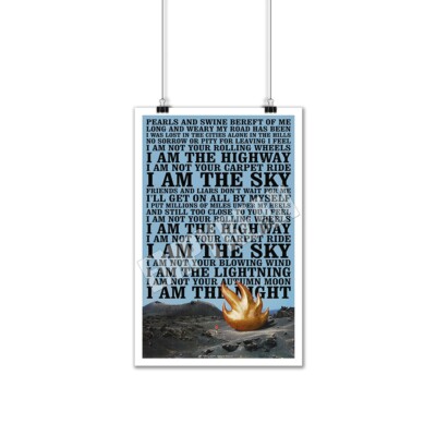 Audioslave I Am The Highway Chris Cornell Song Lyrics Poster Wall Art Print