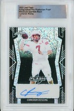 2022 Leaf Flash Pre-Production Proof CAMERON RISING Black Sparkles AUTO RC 1/1