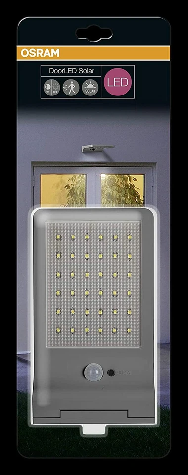 OSRAM LED Doorled Solar Leuchte silber Sensor + Bewegungsmelder EEK:A(Spekt.A-G) - Bild 4 von 4