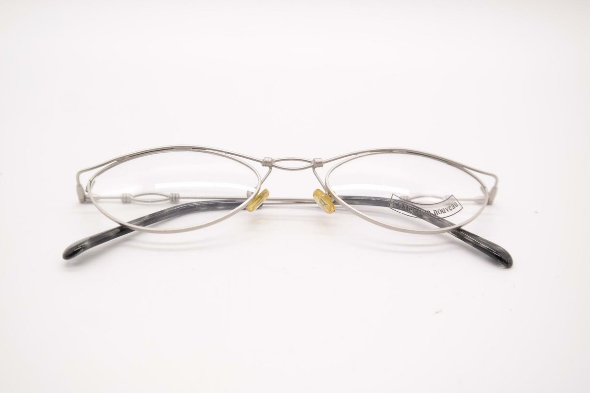 Monture De Lunettes Vintage Collection Nouveau CN816 - Gris Métal Ovale - NOS (Neuve Old Stock) - Taille 26mm