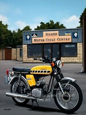 Yamaha Fs1e Fizzy 50cc Motorcycle Art A4 size print
