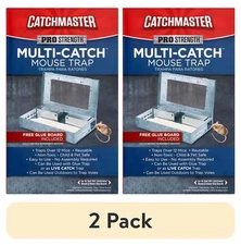 (2 pack) Catchmaster Reusable Solid Pro Series Multi-Catch Mouse Trap - Free