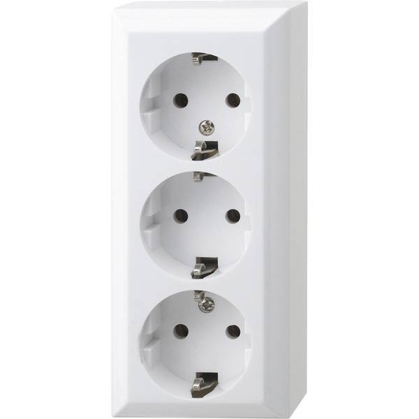 Rev 3 scomparti completo presa bianco 0510090777