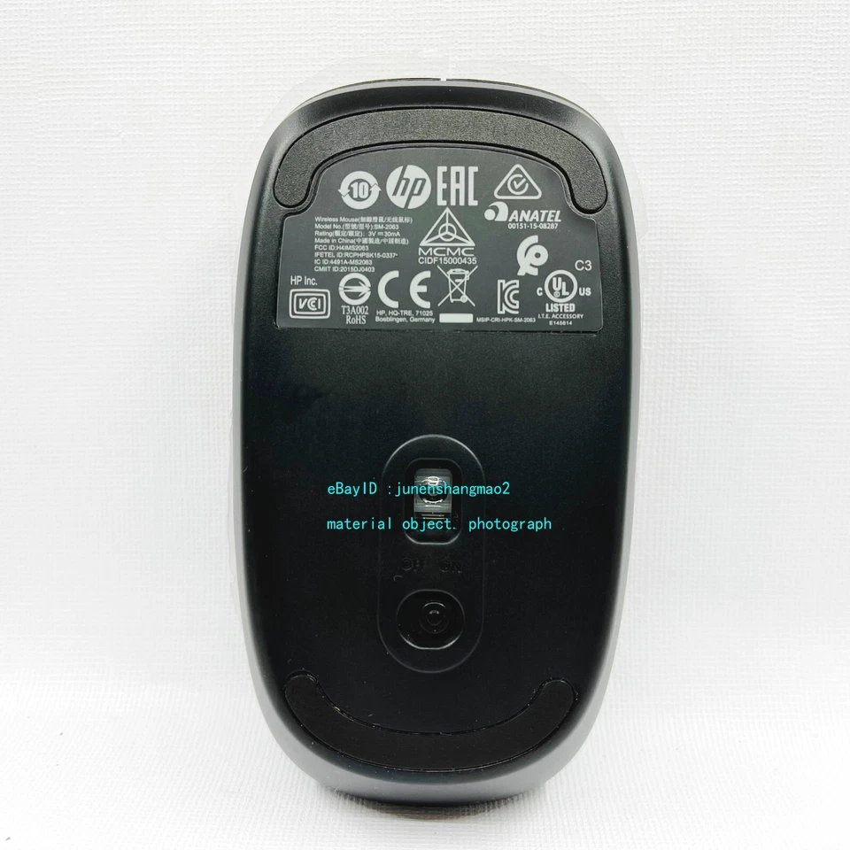 New original Black HP SM-2063 3V = 30mA all-in-one wireless mouse with receiver - Image 3 of 4