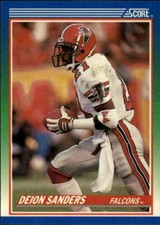 1990 SCORE NFL FOOTBALL Card #95 - DEION SANDERS, Atlanta Falcons/HALL OF FAMER